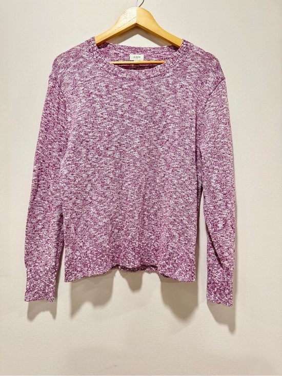 J. Crew Tops - J.Crew Marled‎ Pink Purple Crewneck Beach Sweater Size M